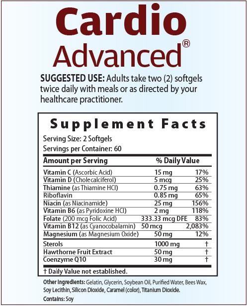 Cardio Advanced Ingredients