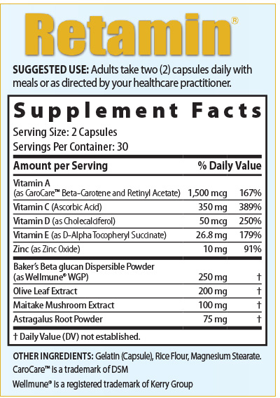 Retamin Ingredientst